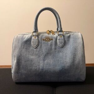 Coach Large Rowan denim